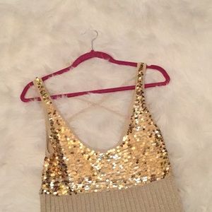bebe Dresses - Gold and coco cocktail dress bebe Dresses - Gold and coco cocktail dress